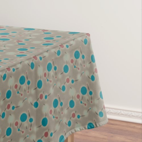 Grey Retro Dotted Universe Tablecloth