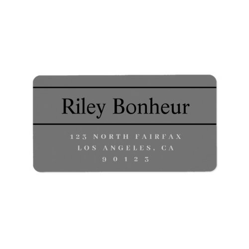 Grey Return Address Labels