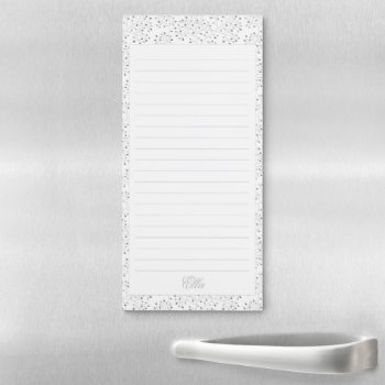 Grey Rhombs Magnetic Notepad by AnMi575 at Zazzle