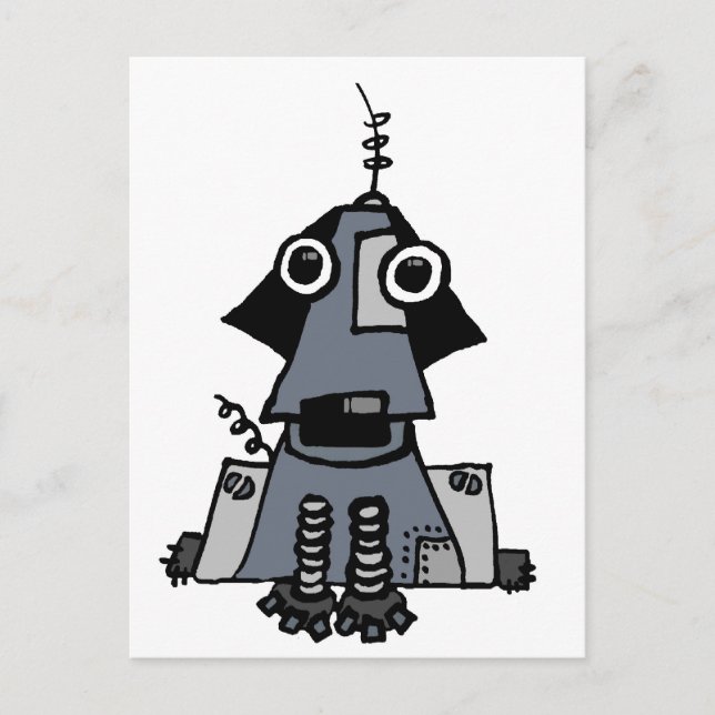 Grey Robot Dog Postcard (Front)