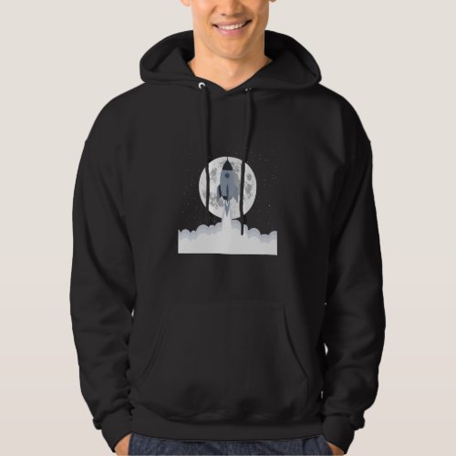 Grey rocket lift off hoodie