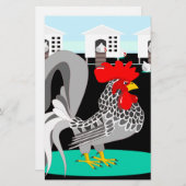 Grey rooster & hens (Front/Back)