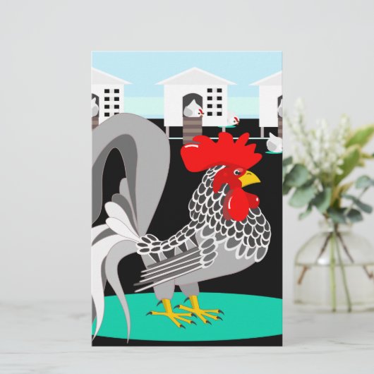 Grey rooster & hens (Standing Front)