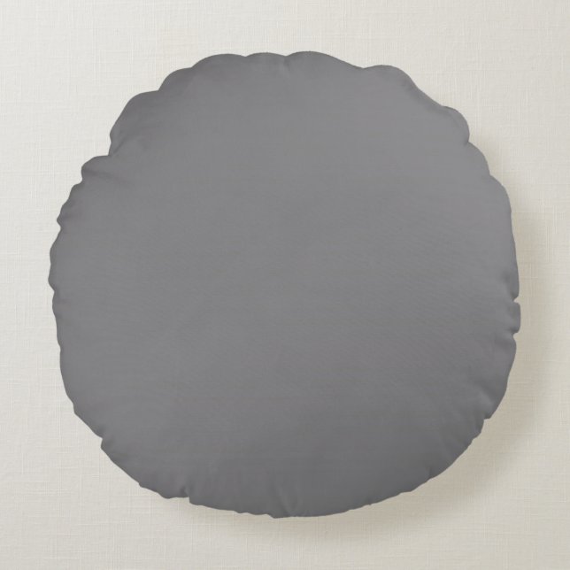 Grey Round Pillow (Front)