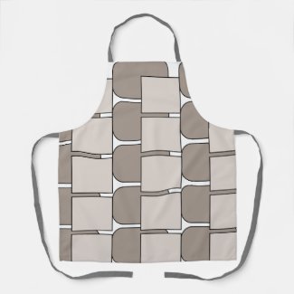 Grey Rounded Rectangle Square Geometric Pattern