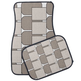 Grey Rounded Rectangle Square Geometric Pattern
