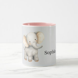 Grey Safari Elephant Mug