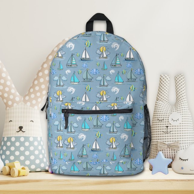 Grey Sailing Boat Backpack (Creator Uploaded)