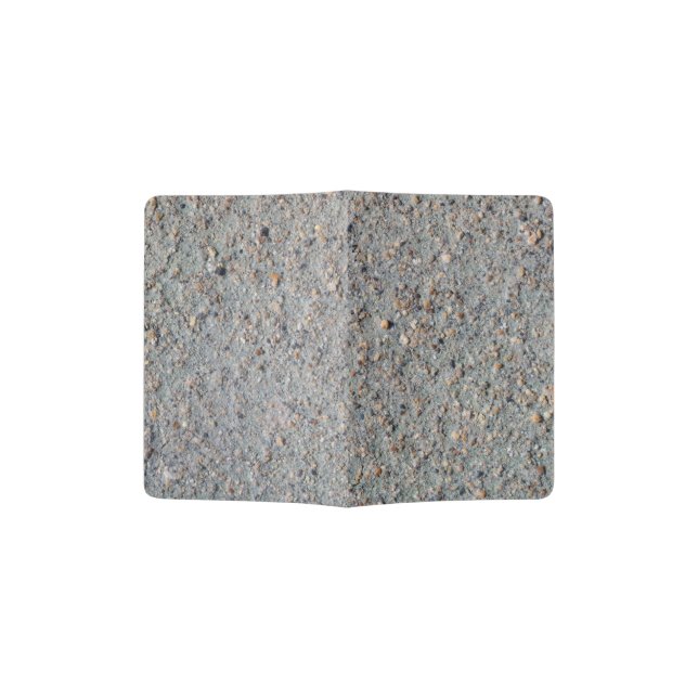 Grey sand and stone surface. Texture, background Passport Holder (Opened)