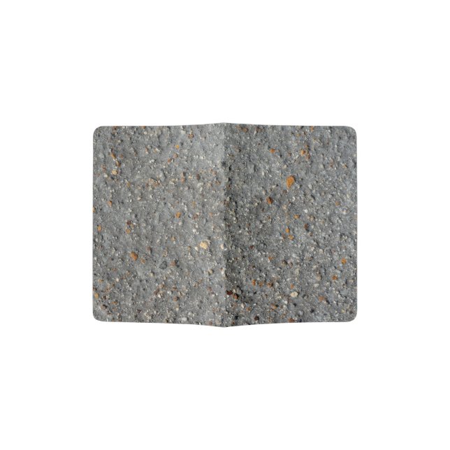 Grey sand, stone. Natural texture, background Passport Holder (Opened)