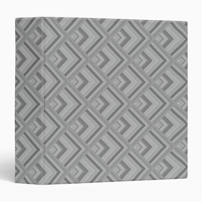 Grey scale pattern 3 ring binder (Front/Spine)