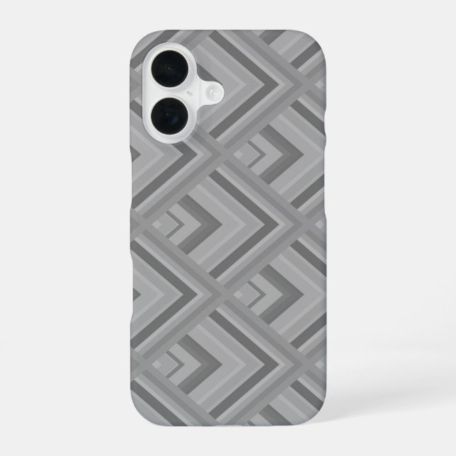 Grey scale pattern iphone case (Back)