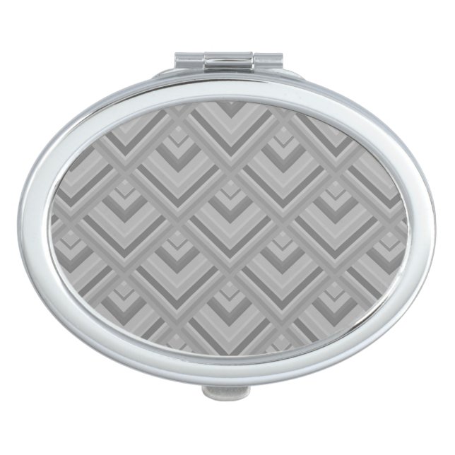 Grey scale pattern mirror for makeup (Front)