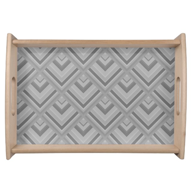 Grey scale pattern serving tray (Front)