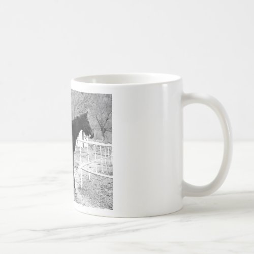 Grey Scale Pop Art Horse Coffee Mug