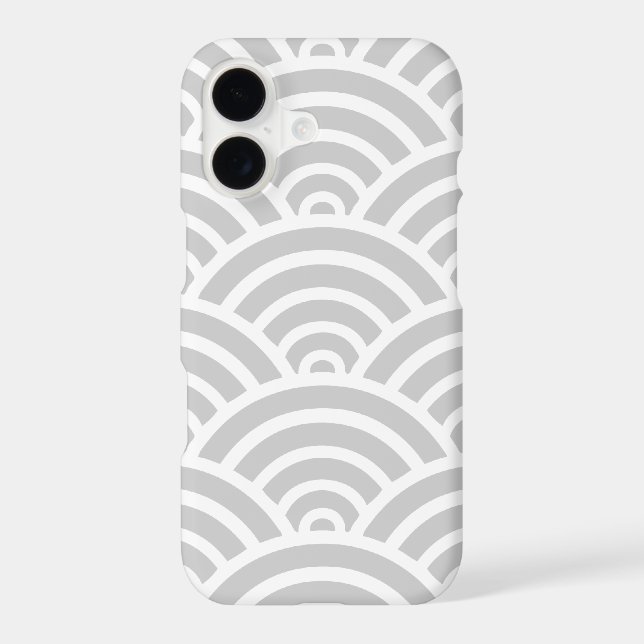 Grey Scallop Pattern Iphone Case (Back)