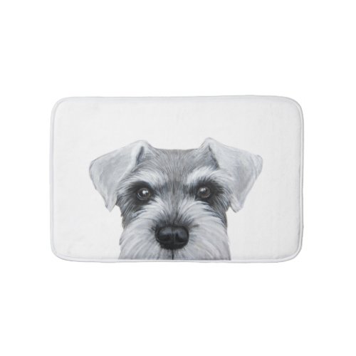 Grey Schnauzer bath mat original design by miart Bath Mat