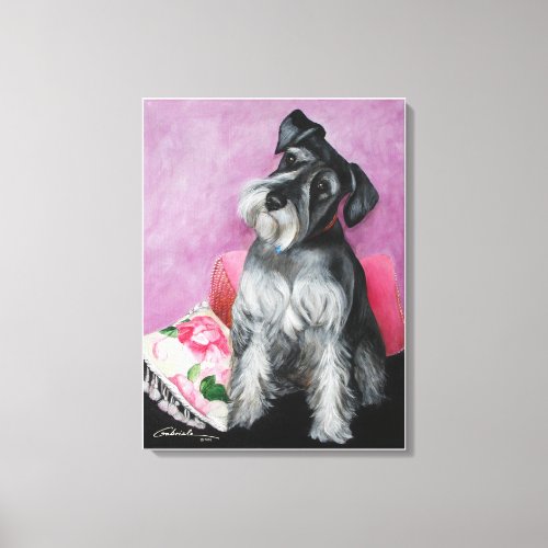 Grey Schnauzer Canvas Print