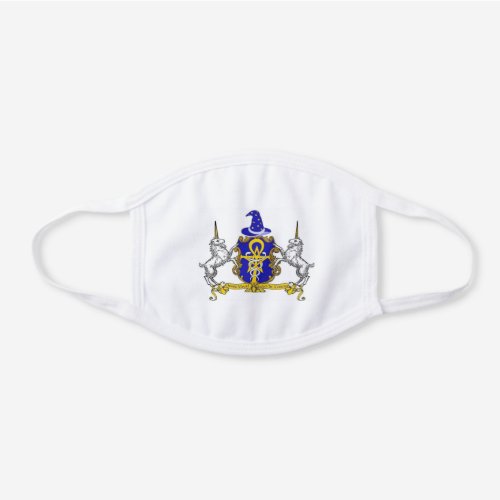 Grey School Crest Cotton Face Mask