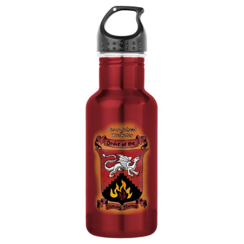 Grey School of Wizardry Flames Water Bottle