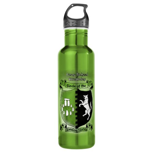 Grey School of Wizardry Stones Water Bottle