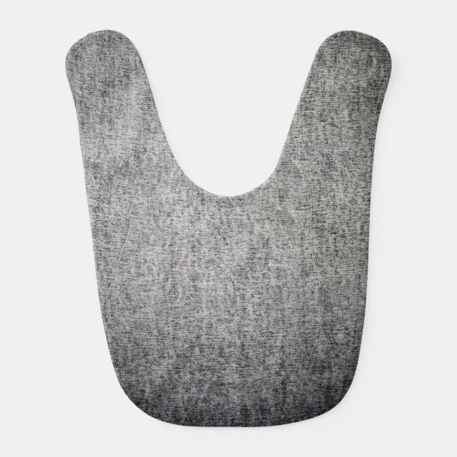 Grey Scratch Patterned Baby Bib (Front)