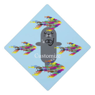 Grey Seal Thunder_Cove Graduation Cap Topper