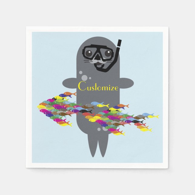 Grey Seal Thunder_Cove   Napkins (Front)