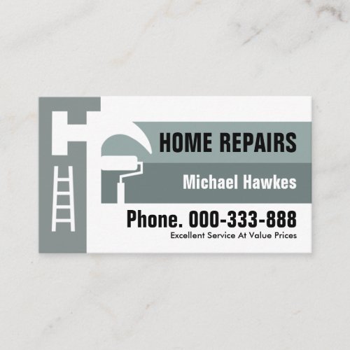 Grey Shade Layer Handyman Tools Business Card