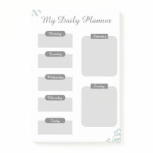 Grey Shades Minimal Daily Planner Sheet