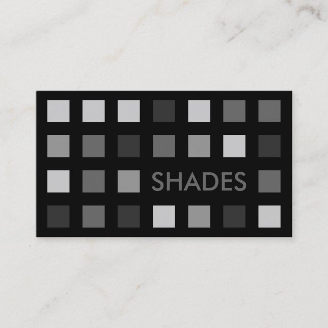 GREY SHADES (mod squares) Business Card (Front)