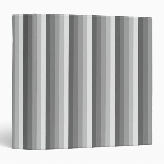 Grey shadow stripes 3 ring binder (Front/Spine)