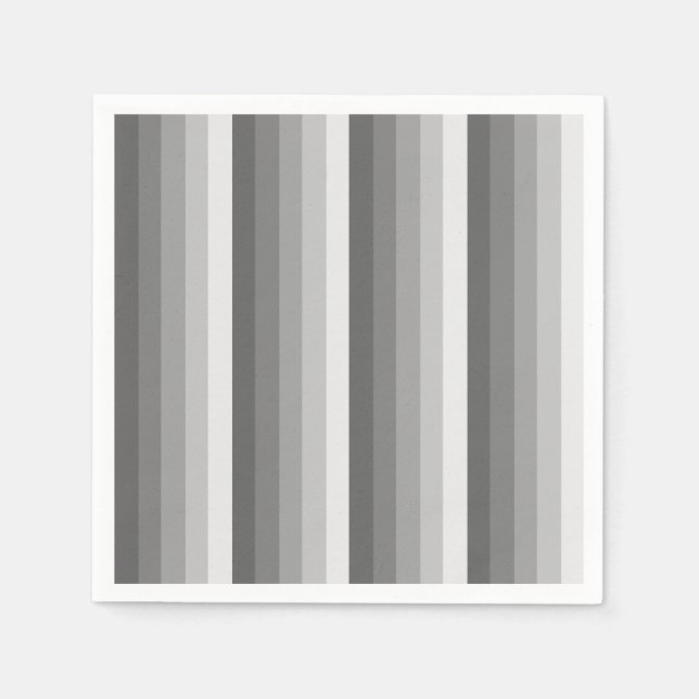 Grey shadow stripes napkins (Front)