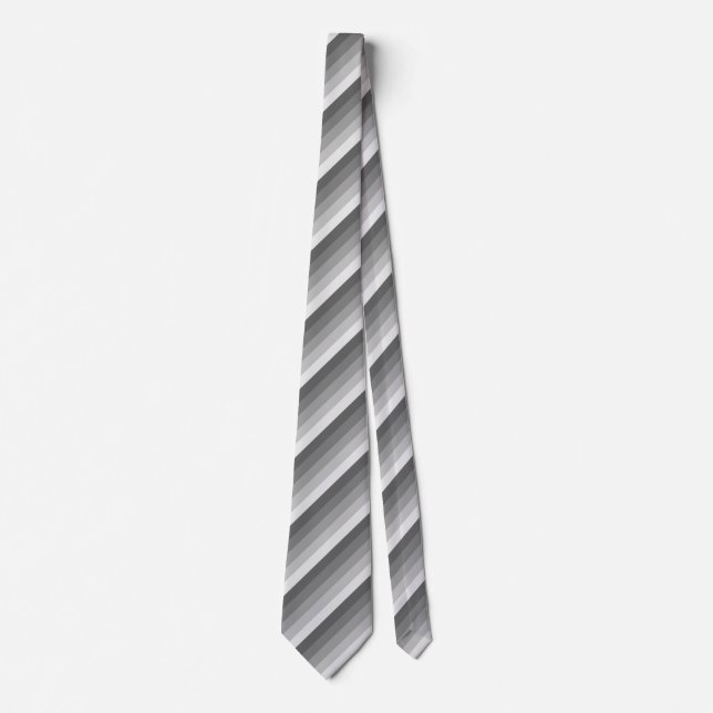 Grey shadow stripes neck tie (Front)