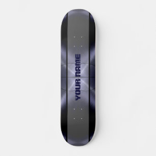 Grey Shiny Stainless Steel Metal 3 Skateboard Deck