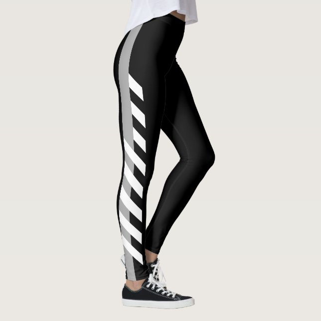 Grey Side Stripe Leggings (Right)