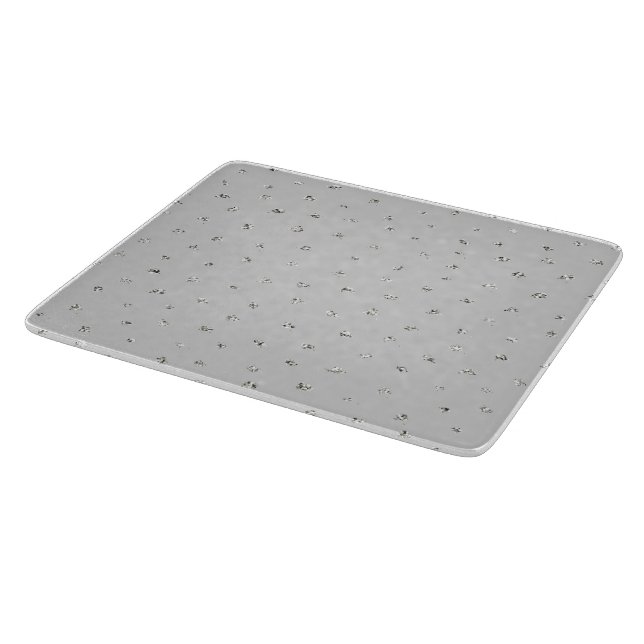 Grey Silver Confetti Cutting Board (Corner)