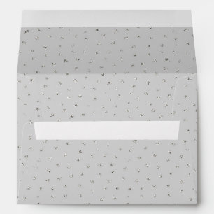 Grey Silver Confetti Envelope