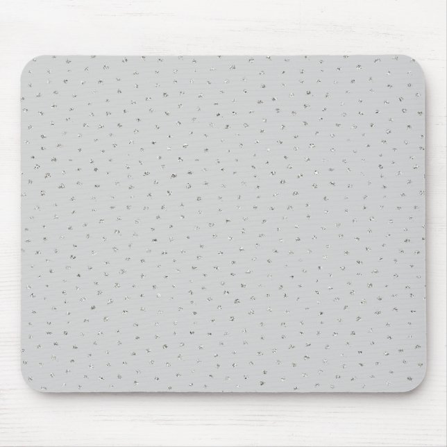 Grey Silver Confetti Mouse Pad (Front)