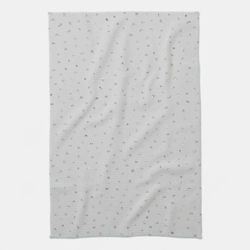 Grey Silver Confetti Towel