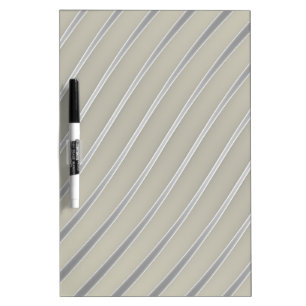 Grey Silver Curved Lines Chic abstract flow Dry Erase Board