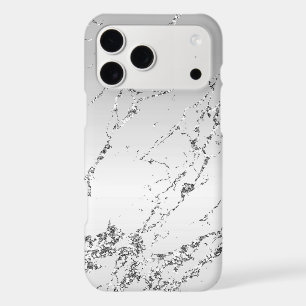 Grey Silver Glitzy Faux Glitter iPhone 17 Pro Max Case