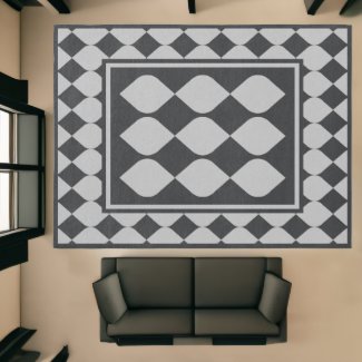 Grey Silverish Modern Geometric Droplets Pattern