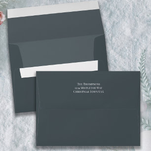 Grey Simple Basic Return Address Custom Envelope