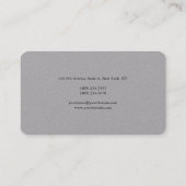 Grey Simple Plain Minimalist Professional Modern Business Card (Back)