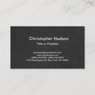 Grey Simple Plain Modern Stylish Business Card