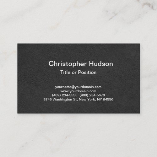 Grey Simple Plain Modern Stylish Business Card