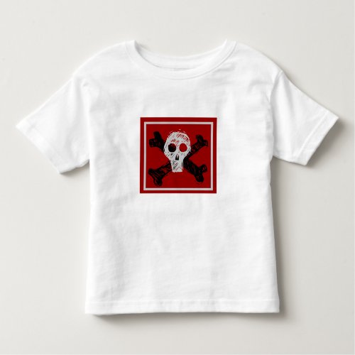 grey skull pirate flag toddler t_shirt
