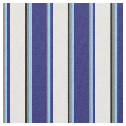 Grey, Sky Blue, Midnight Blue, Mint Cream & Black Fabric