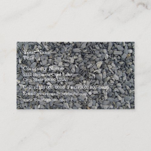 Grey Slate Chips Texture Business Card